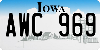 IA license plate AWC969