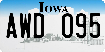 IA license plate AWD095