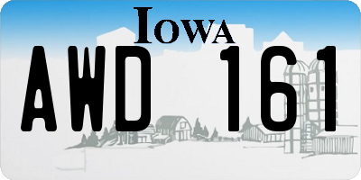IA license plate AWD161