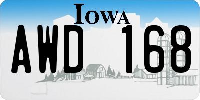 IA license plate AWD168