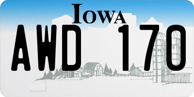 IA license plate AWD170
