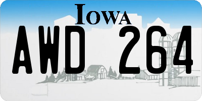 IA license plate AWD264