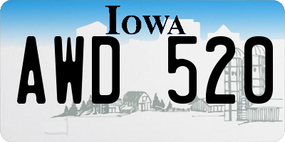 IA license plate AWD520