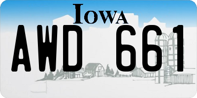 IA license plate AWD661