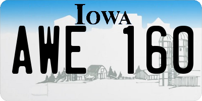 IA license plate AWE160