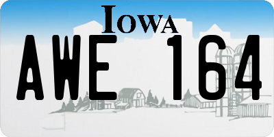 IA license plate AWE164