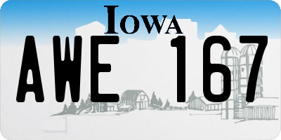 IA license plate AWE167