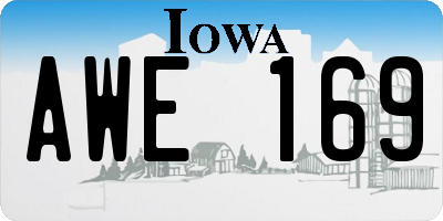 IA license plate AWE169