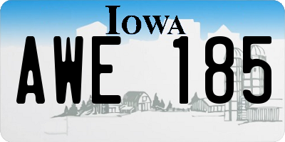 IA license plate AWE185