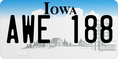 IA license plate AWE188