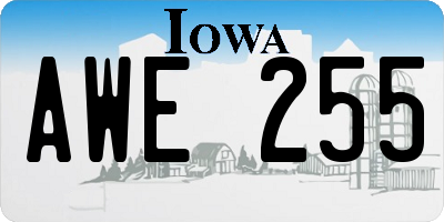 IA license plate AWE255