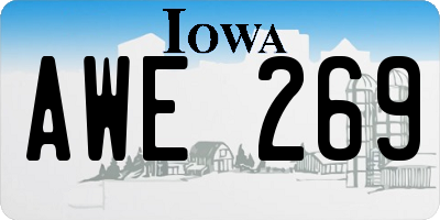 IA license plate AWE269