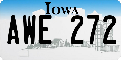 IA license plate AWE272