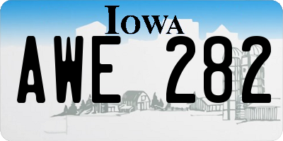 IA license plate AWE282