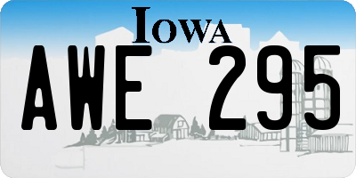 IA license plate AWE295