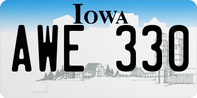 IA license plate AWE330
