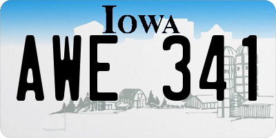 IA license plate AWE341