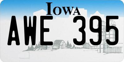 IA license plate AWE395