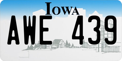 IA license plate AWE439