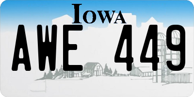 IA license plate AWE449