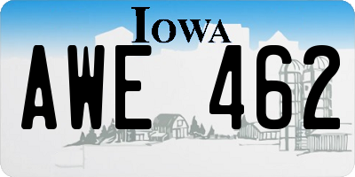 IA license plate AWE462