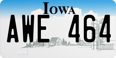 IA license plate AWE464
