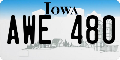 IA license plate AWE480