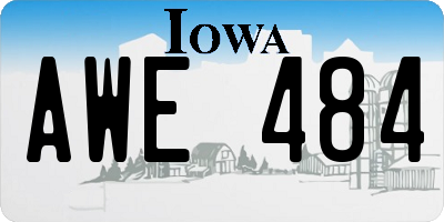 IA license plate AWE484