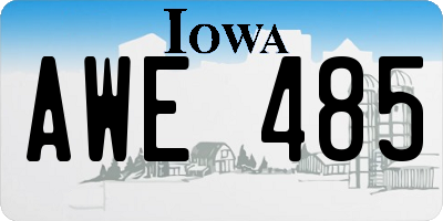 IA license plate AWE485