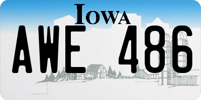 IA license plate AWE486