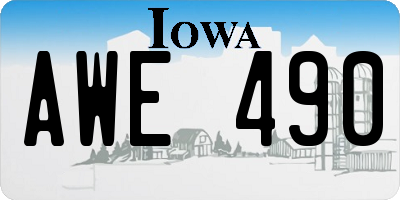 IA license plate AWE490