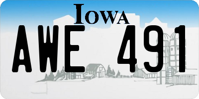 IA license plate AWE491