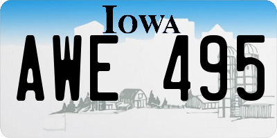 IA license plate AWE495