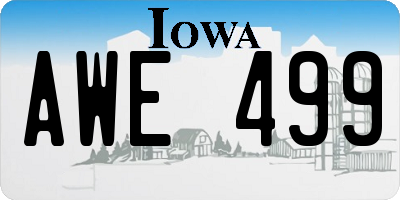 IA license plate AWE499