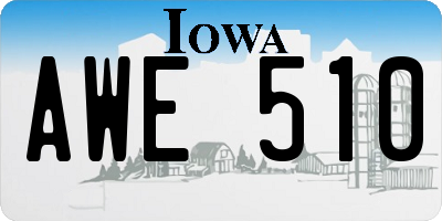 IA license plate AWE510