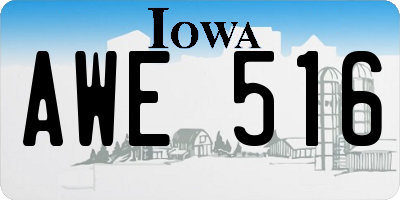 IA license plate AWE516