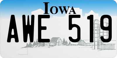 IA license plate AWE519