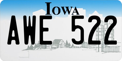 IA license plate AWE522