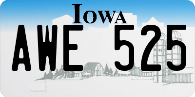 IA license plate AWE525
