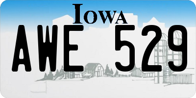 IA license plate AWE529
