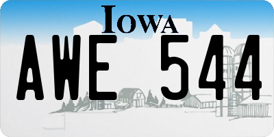 IA license plate AWE544