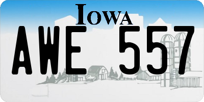 IA license plate AWE557