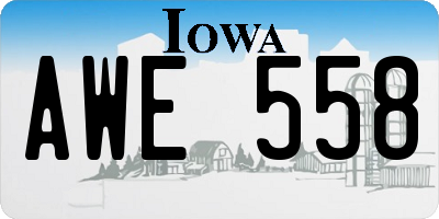 IA license plate AWE558