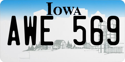 IA license plate AWE569