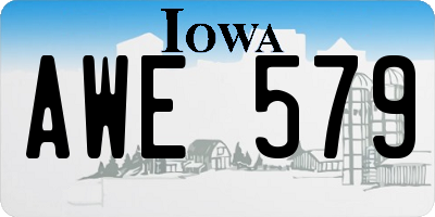 IA license plate AWE579
