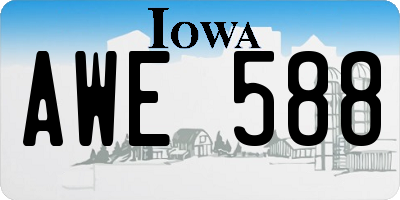 IA license plate AWE588