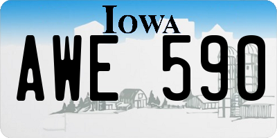 IA license plate AWE590