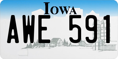 IA license plate AWE591