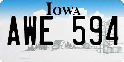 IA license plate AWE594