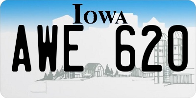 IA license plate AWE620